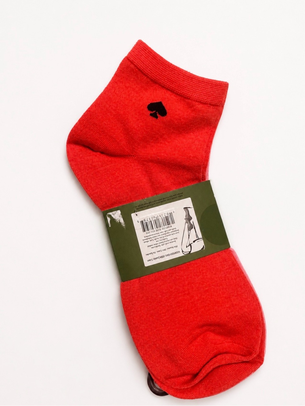 Kate Spade New York 3-Pair Quarter Socks Floral Pink Red Cream NWT - Picture 2 of 4